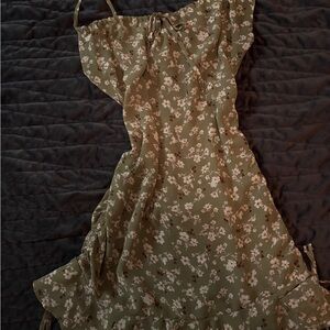 Forever 21 Olive Floral Mini Dress